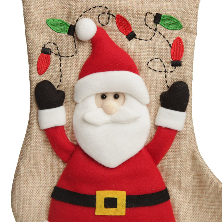 Personalised Santa Christmas Stocking with Dangly Legs