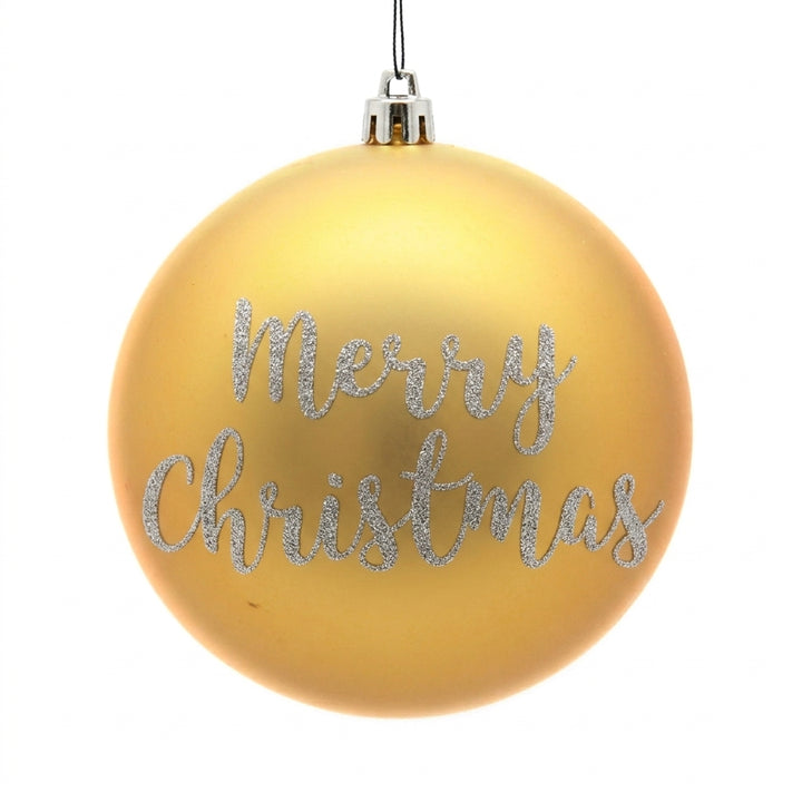 Personalised Gold Shatterproof Christmas Bauble