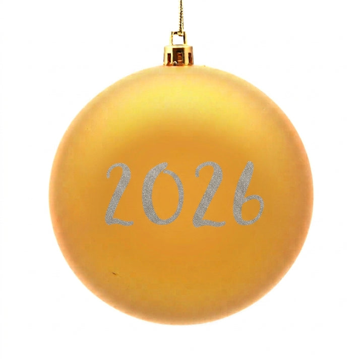 Personalised Gold Shatterproof Christmas Bauble