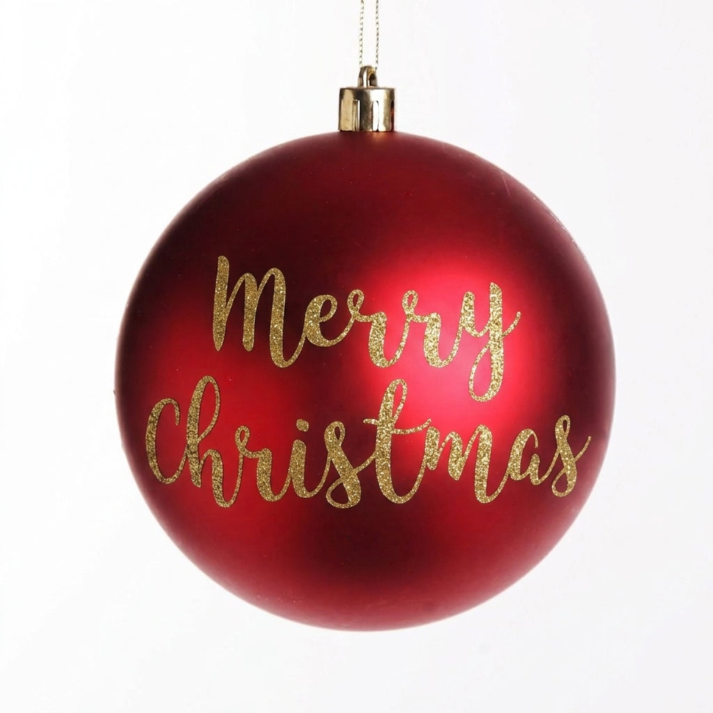 Personalised Red Shatterproof Christmas Bauble
