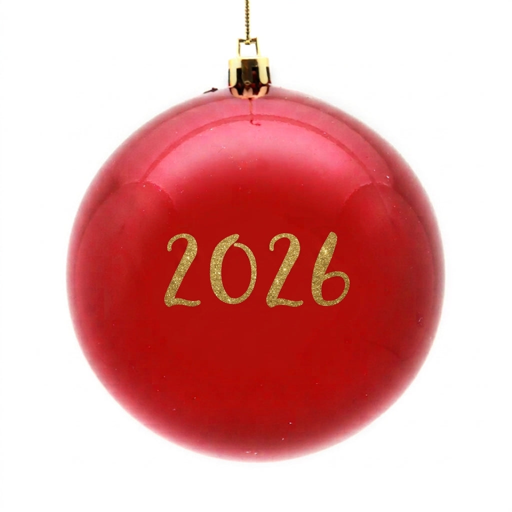 Personalised Red Shatterproof Christmas Bauble