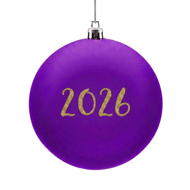 Personalised Purple Shatterproof Christmas Bauble