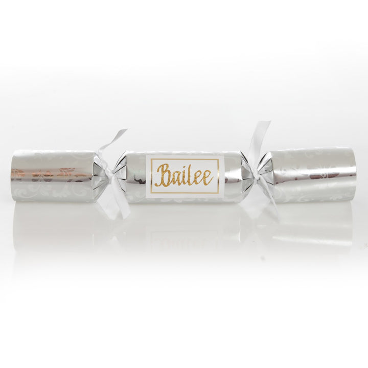 Personalised Silver Swirl Bon Bon - Single