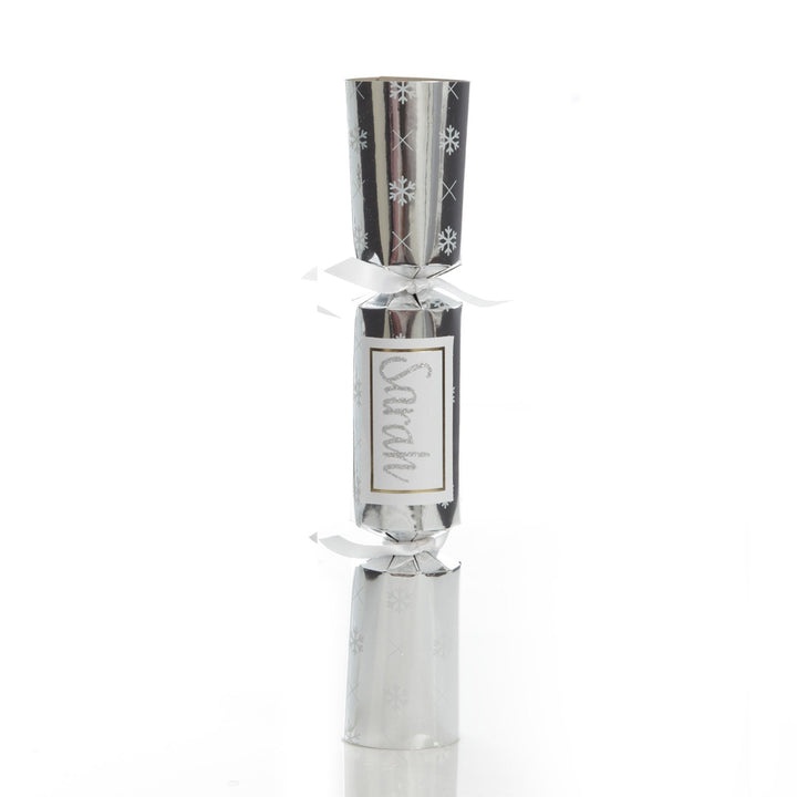 Personalised Silver with White Snowflake Bon Bon - Single