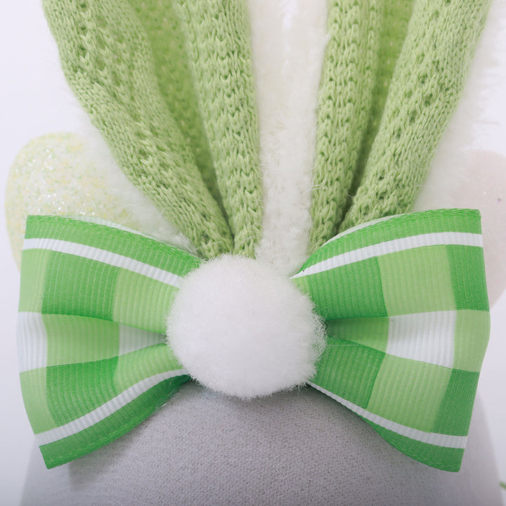 Personalised Small White and Green Bunny Ears Easter Hat