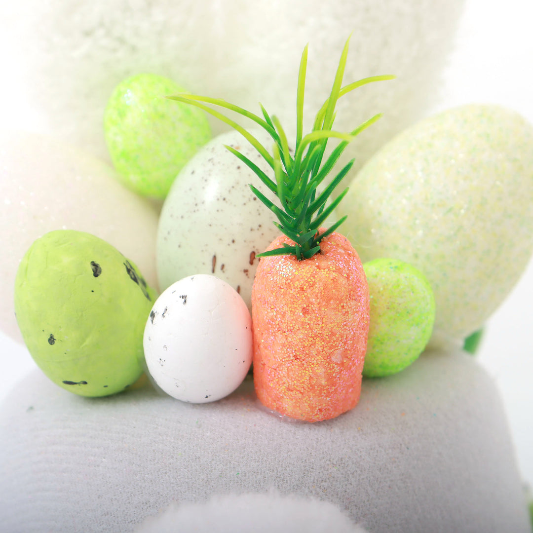 Personalised Small White and Green Bunny Ears Easter Hat