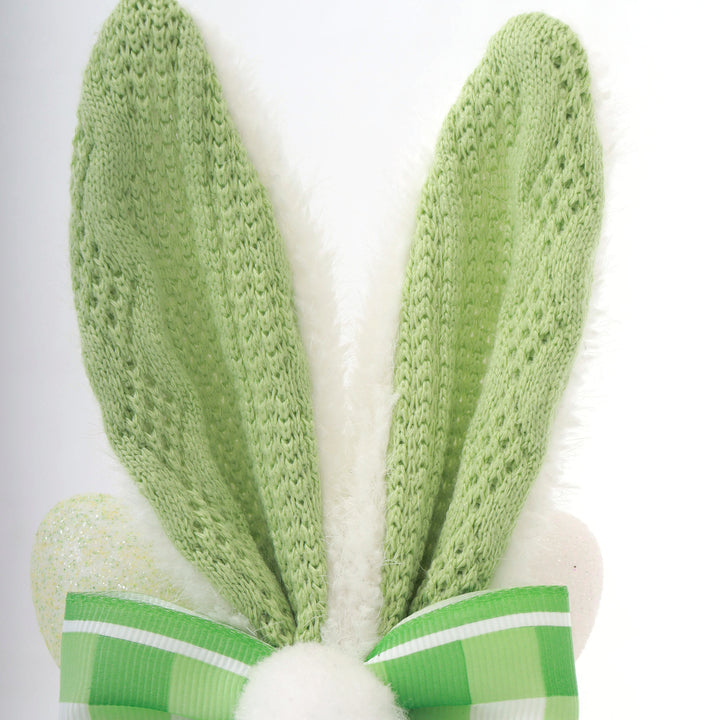 Personalised Small White and Green Bunny Ears Easter Hat