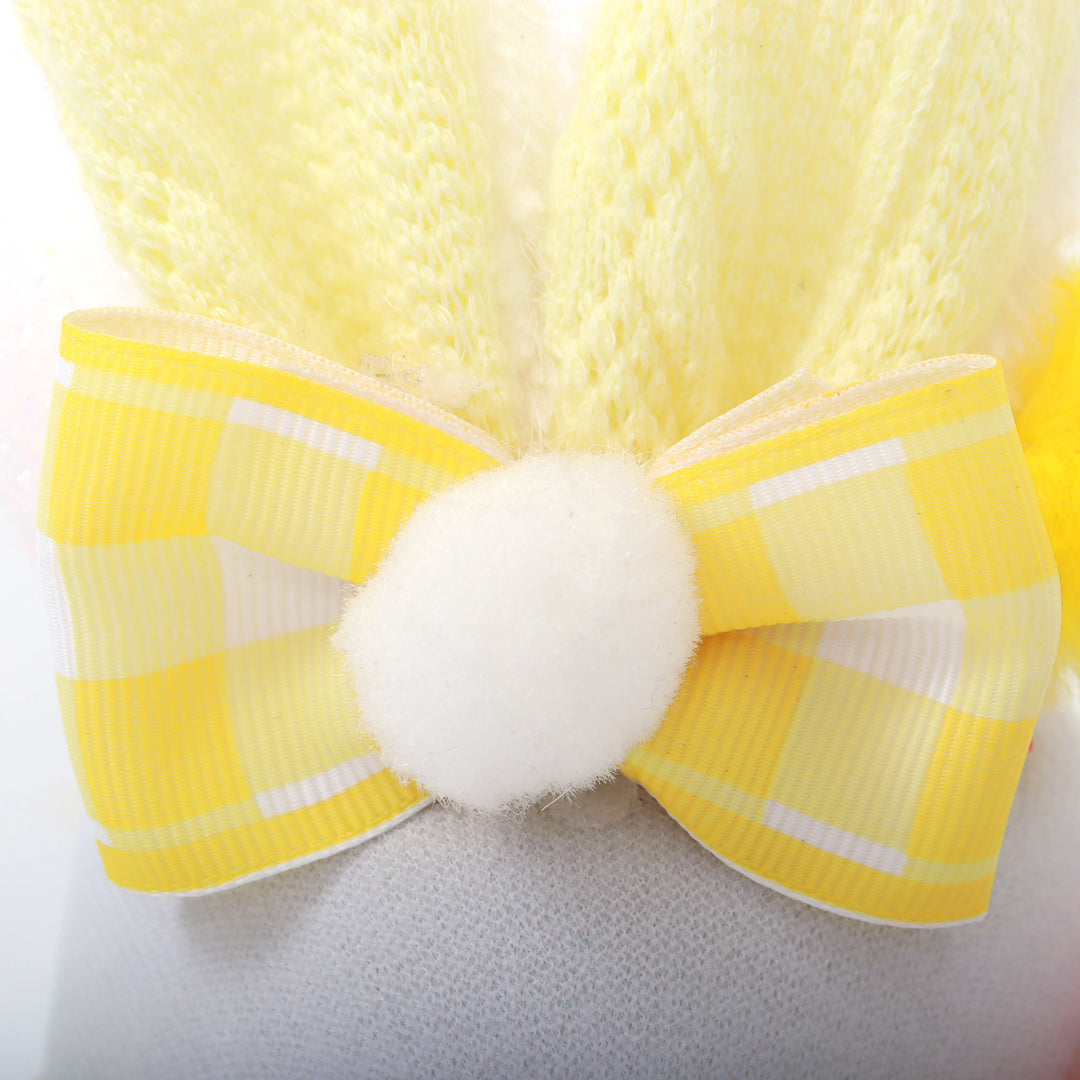 Personalised Small White and Yellow Bunny Ears Easter Hat