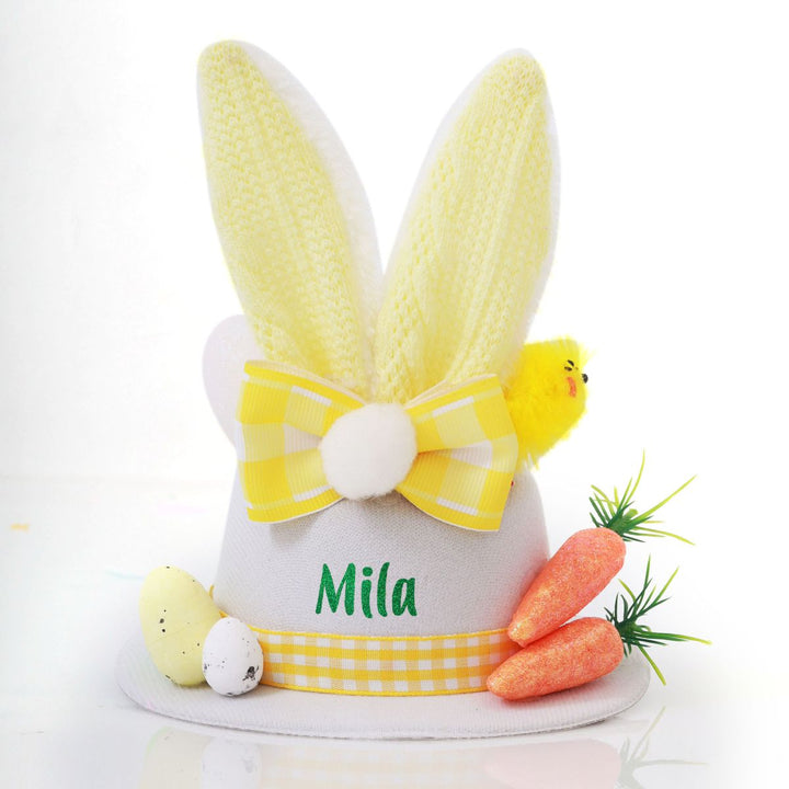 DIY Small White and Yellow Bunny Ears Easter Hat Kit