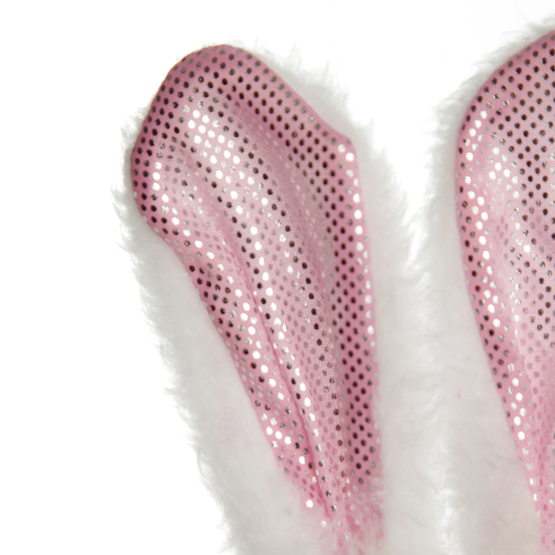 Personalised Small White Bunny Ears and Feathers Easter Hat

