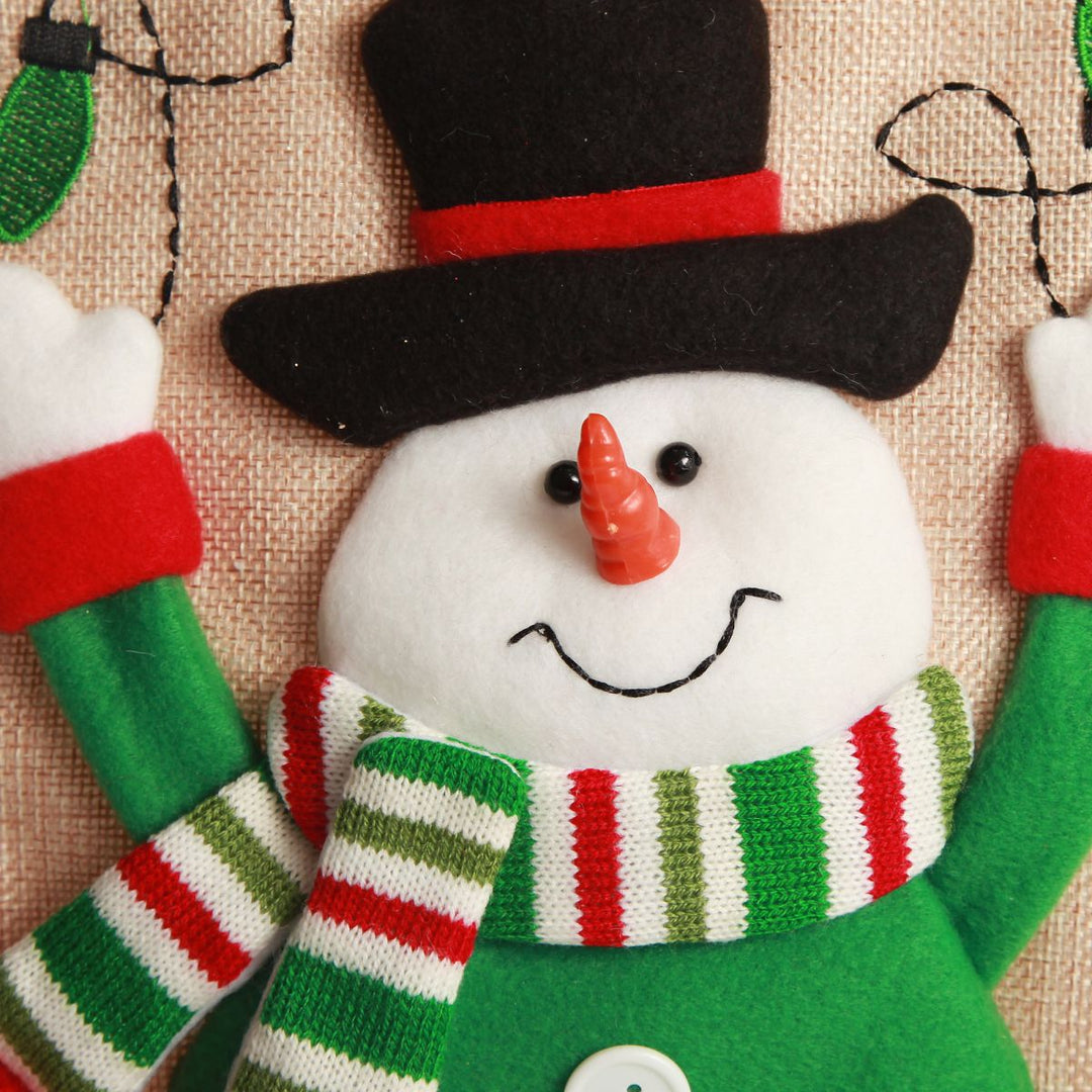 Personalised Snowman Christmas Stocking with Dangly Legs