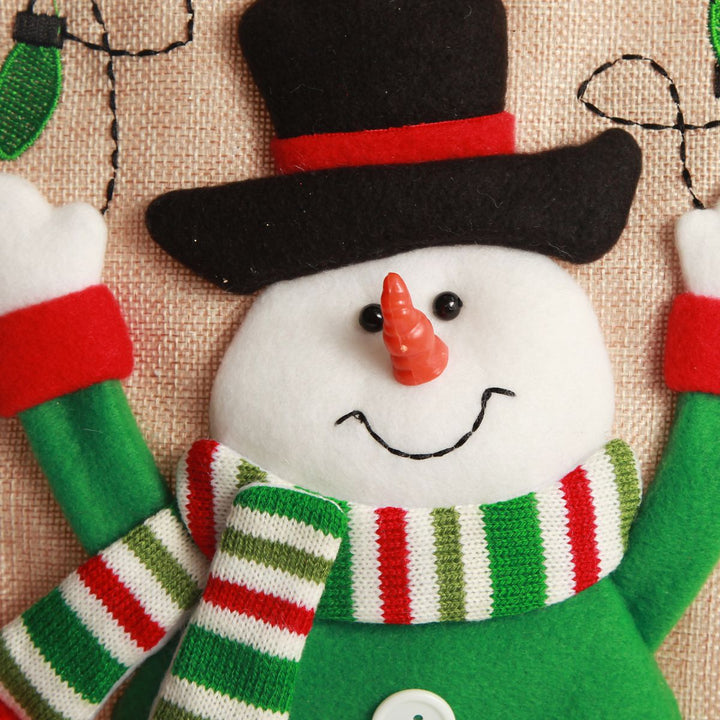 Personalised Snowman Christmas Stocking with Dangly Legs