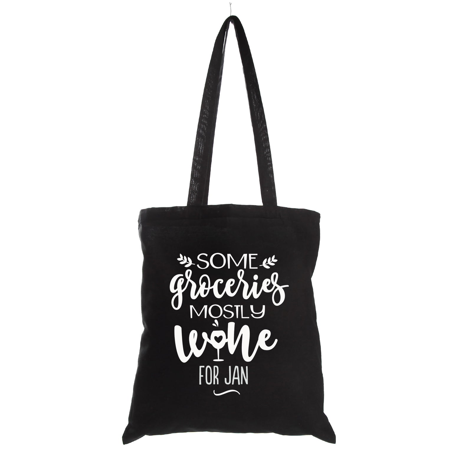 Personalised Some Groceries Mostly Wine Calico Tote Bag