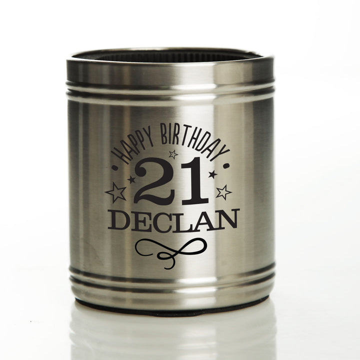 Personalised Birthday Stainless Steel Stubby Cooler