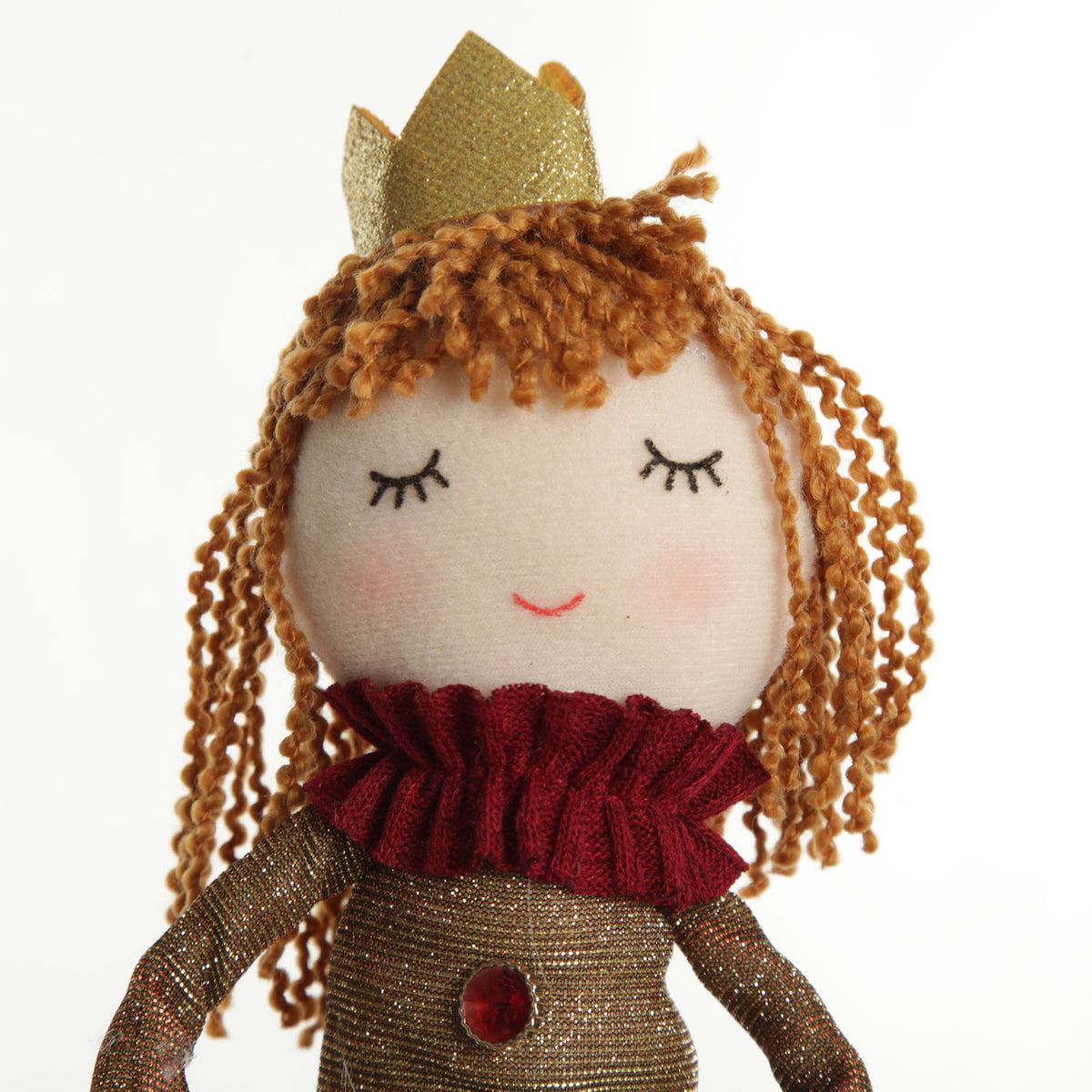 Standing Burgundy Angel with Crown 