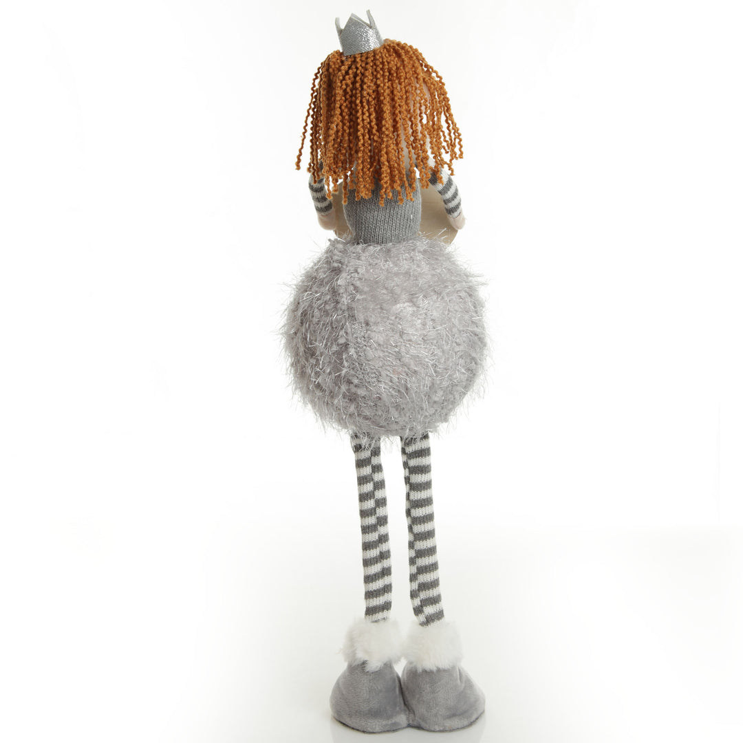 Standing Grey Angel with Crown