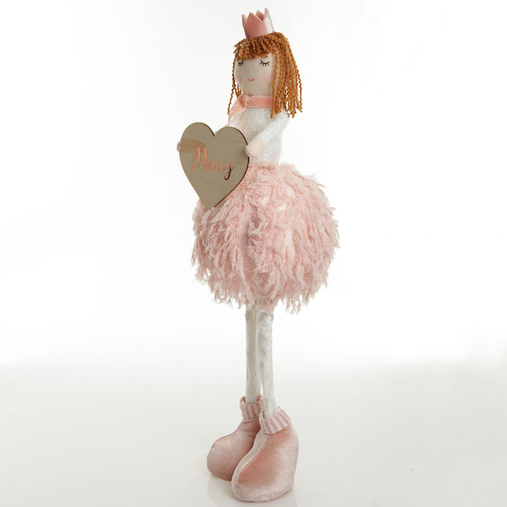 Standing Pink Angel with Crown