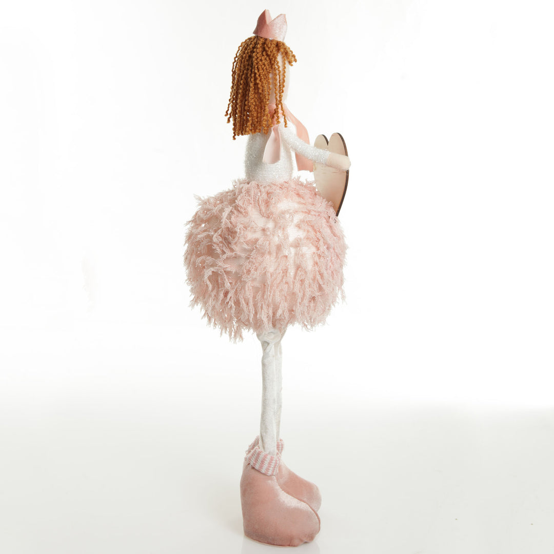 Standing Pink Angel with Crown