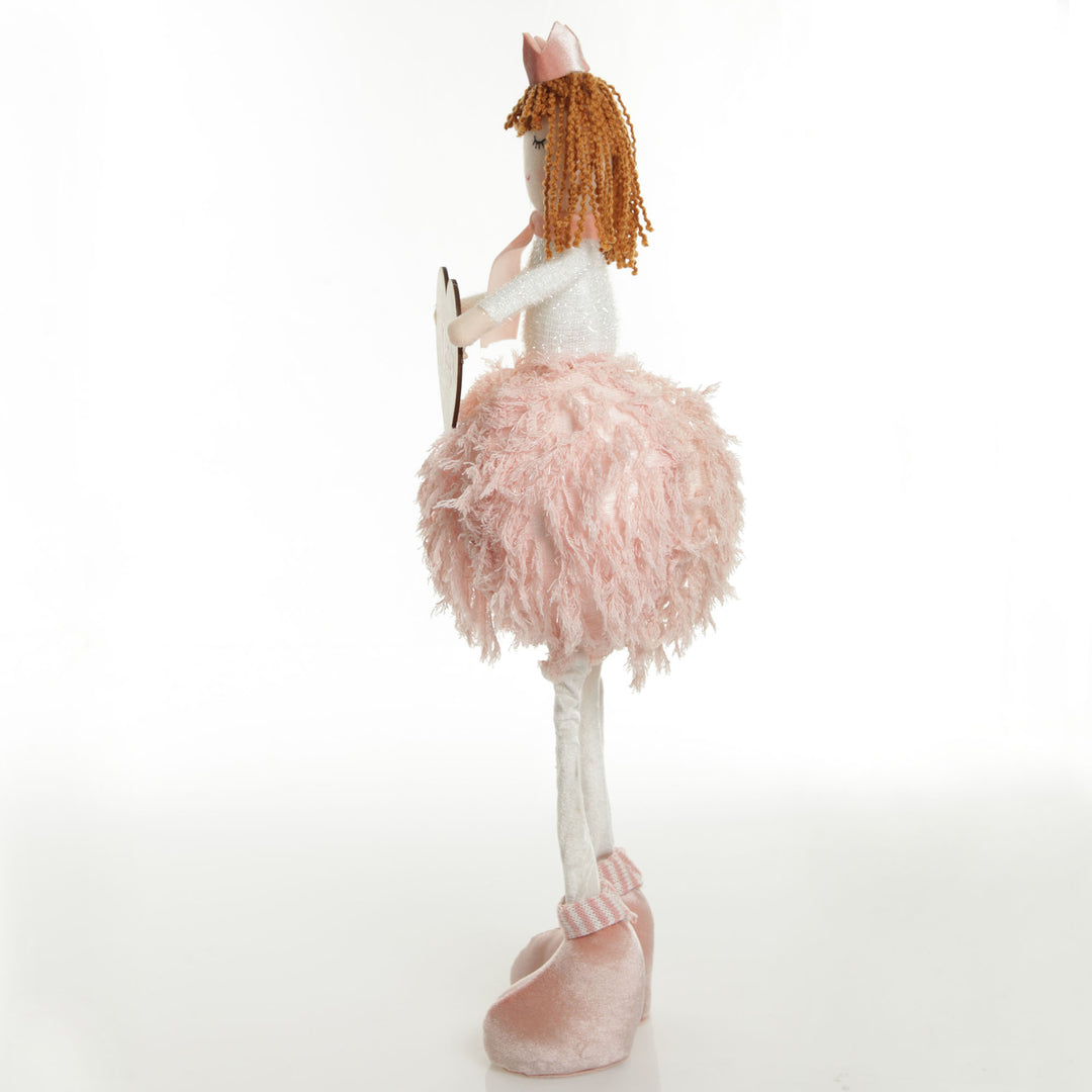Standing Pink Angel with Crown
