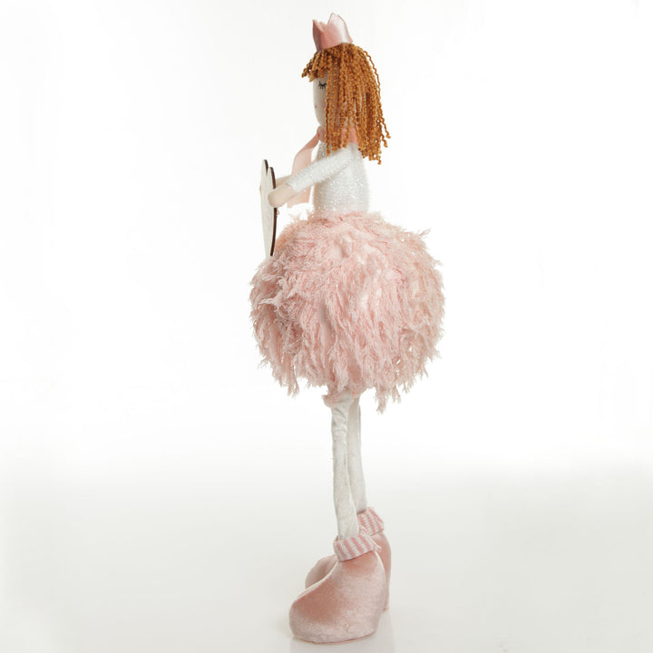 Standing Pink Angel with Crown