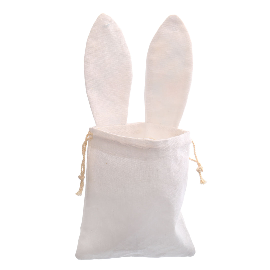 Personalised Striped Ears Canvas Easter Gift Bag