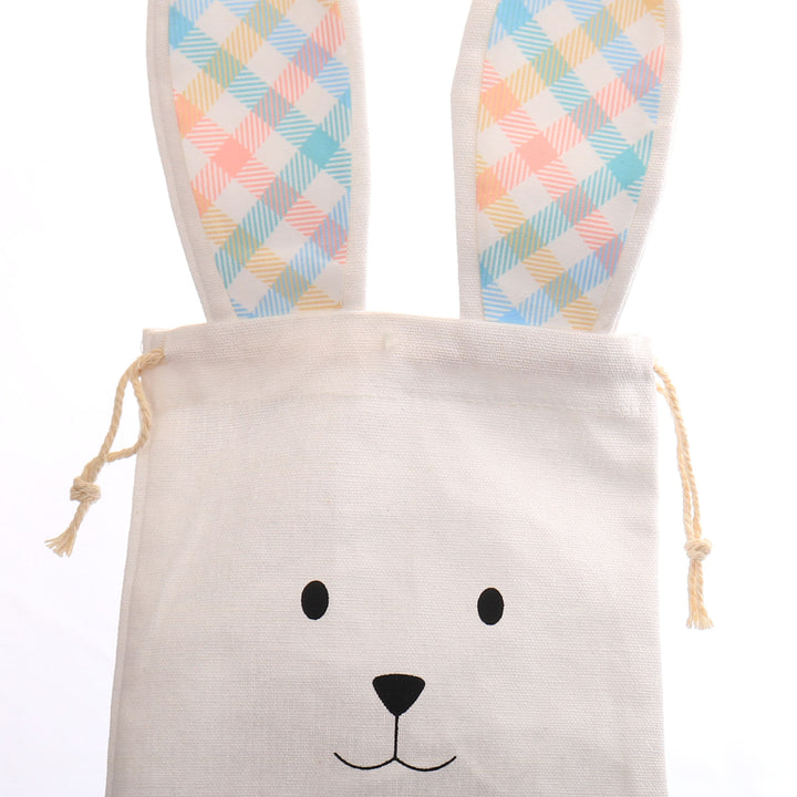 Personalised Striped Ears Canvas Easter Gift Bag