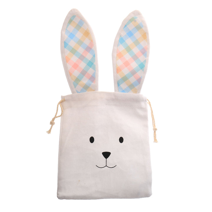 Personalised Striped Ears Canvas Easter Gift Bag