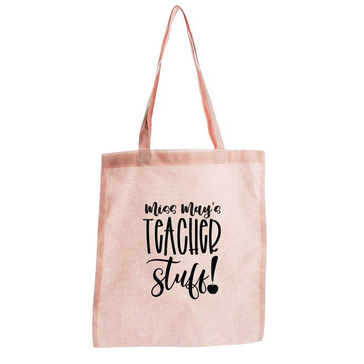 Personalised Teacher Stuff Calico Tote Bag