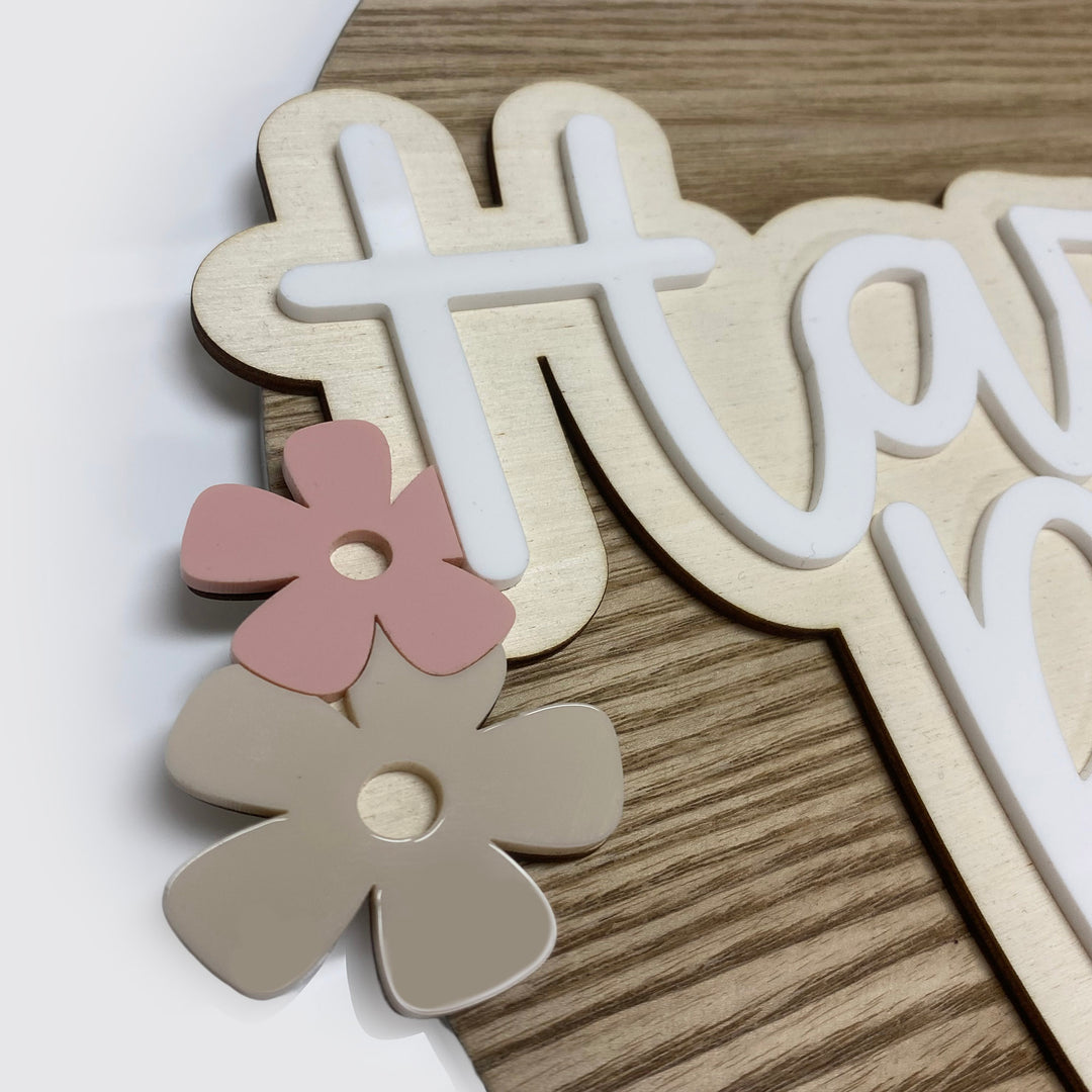 Personalised Timber and Acrylic Room Name Plaque 