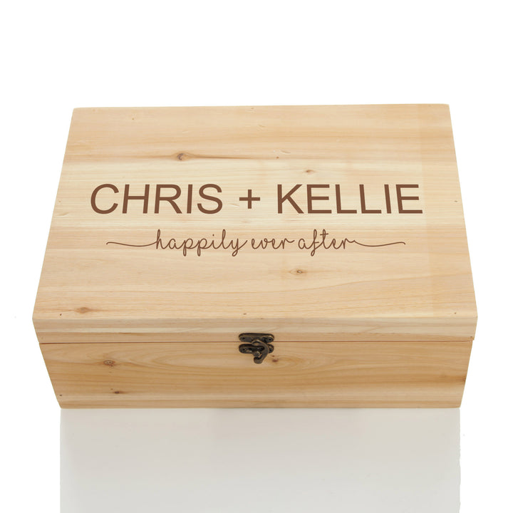 Personalised Sweetheart Wedding Wishing Well Natural Keepsake Box