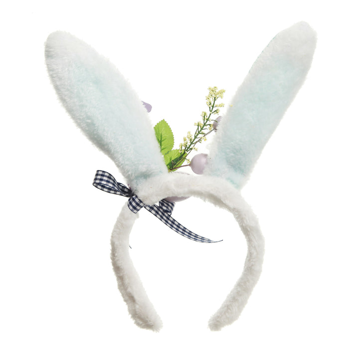 Personalised White and Blue Bunny Easter Headband