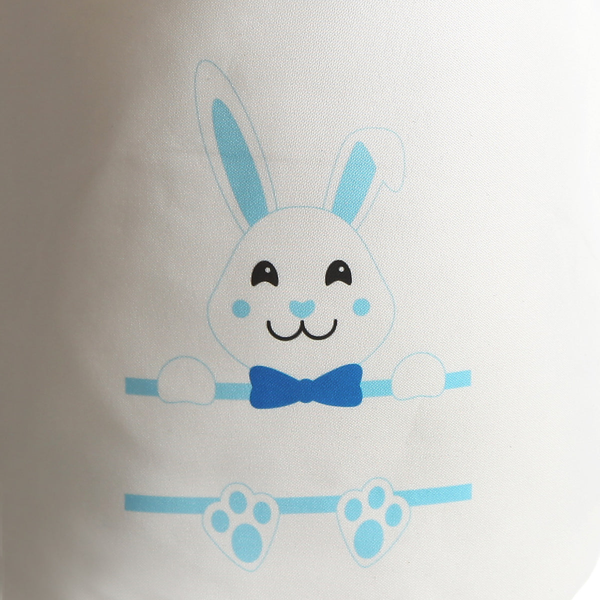 Personalised White Canvas Easter Bucket Bag with Blue Bunny