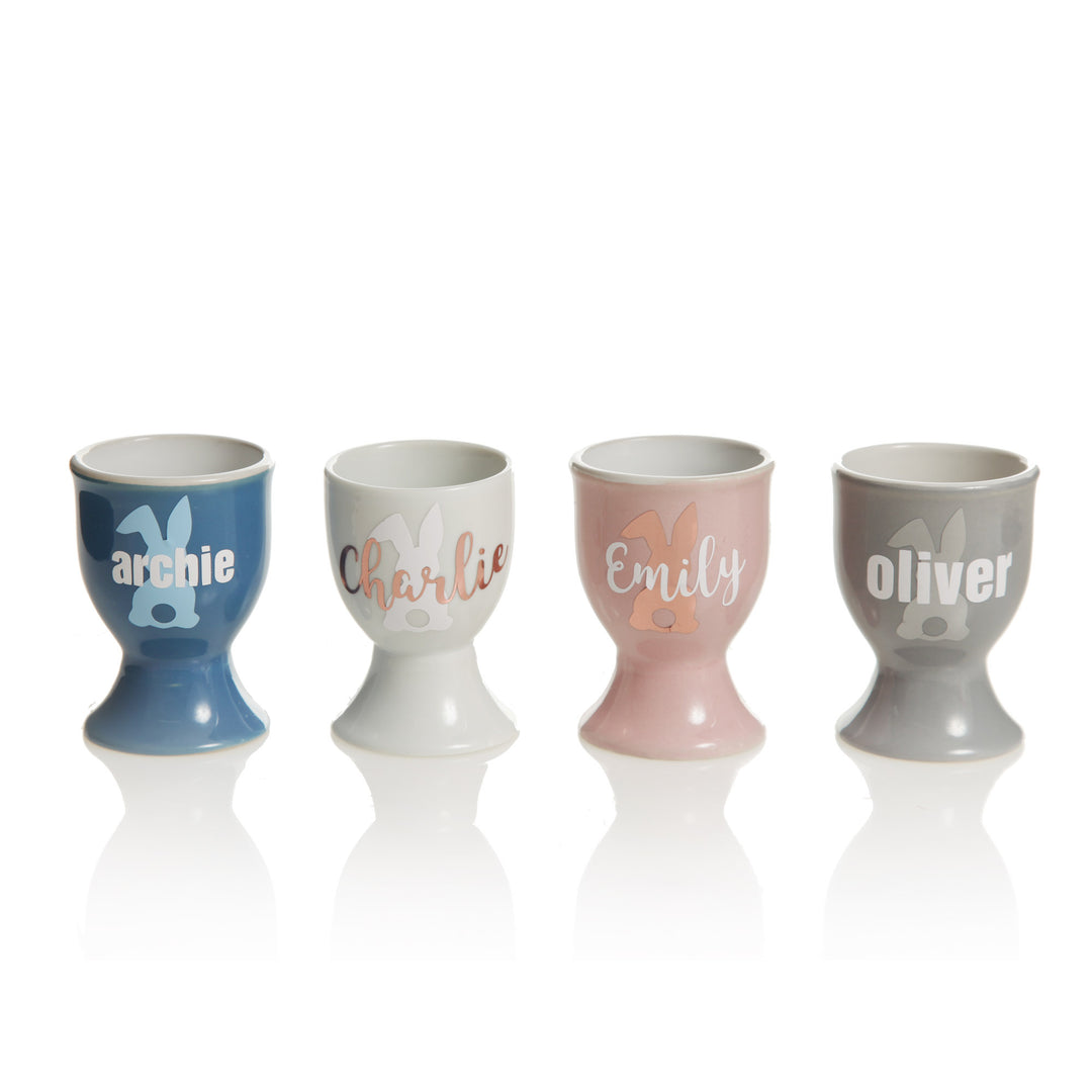 Personalised Ceramic Easter Egg Cup Colour Range