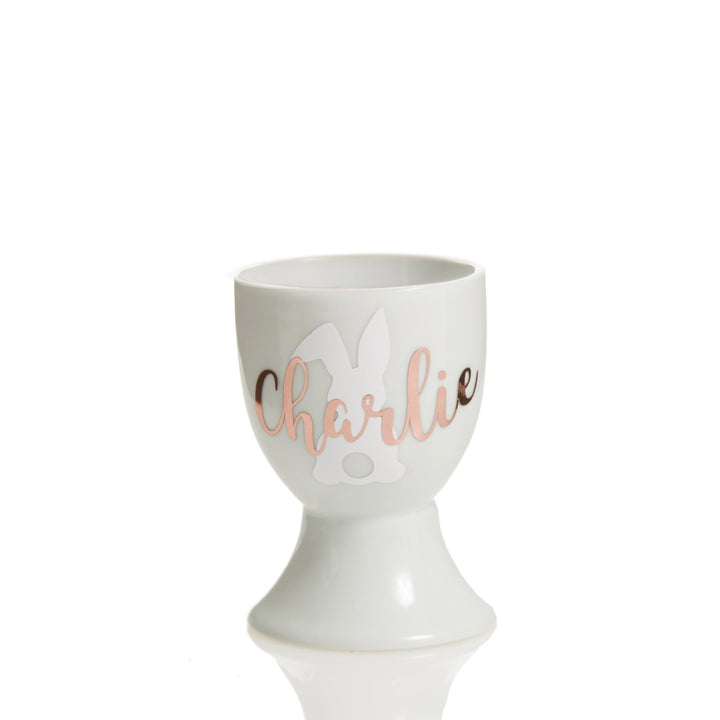 Personalised White Ceramic Easter Egg Cup