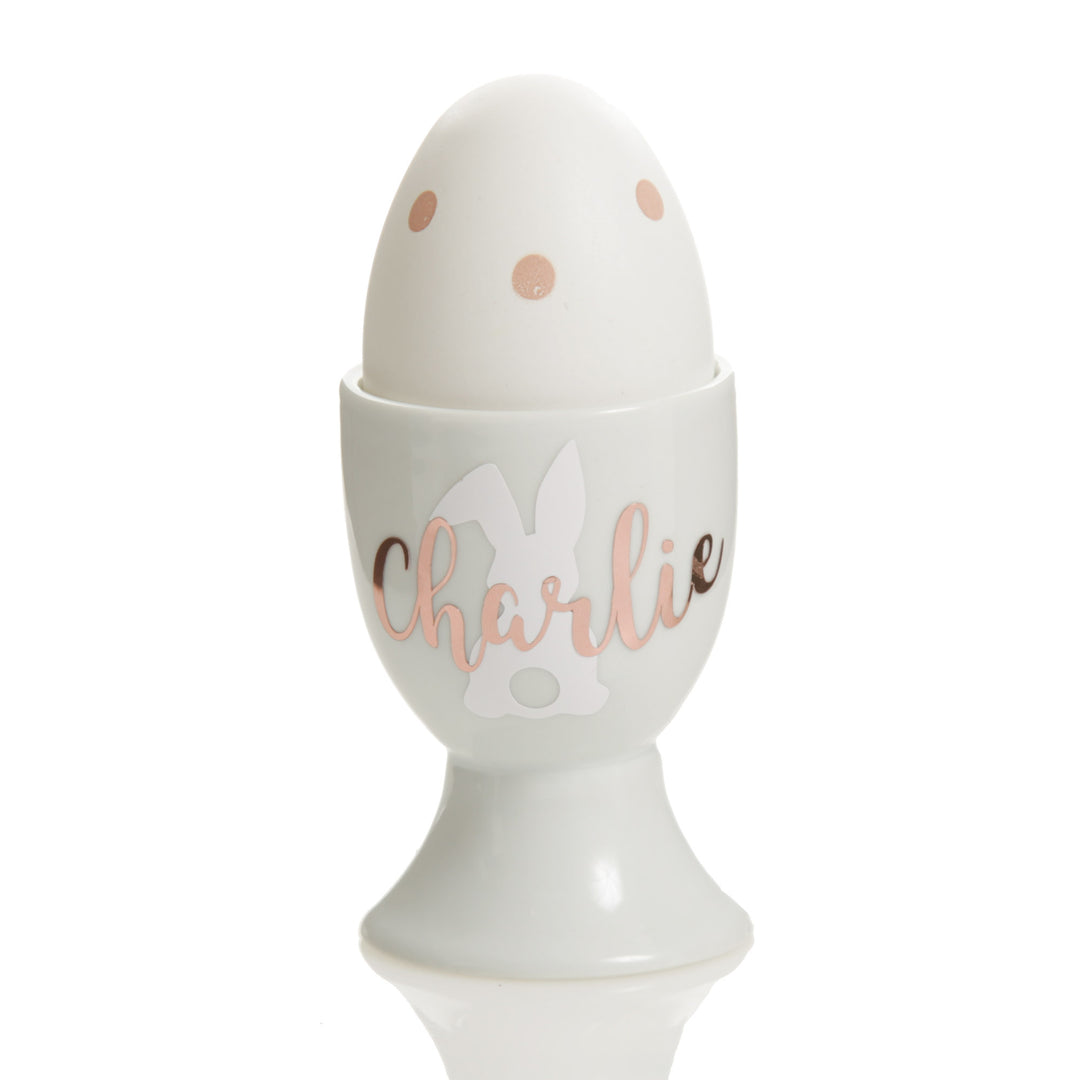 Personalised White Ceramic Easter Egg Cup
