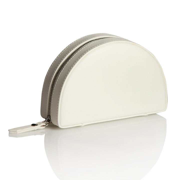 Personalised White Curved Travel Jewellery Case