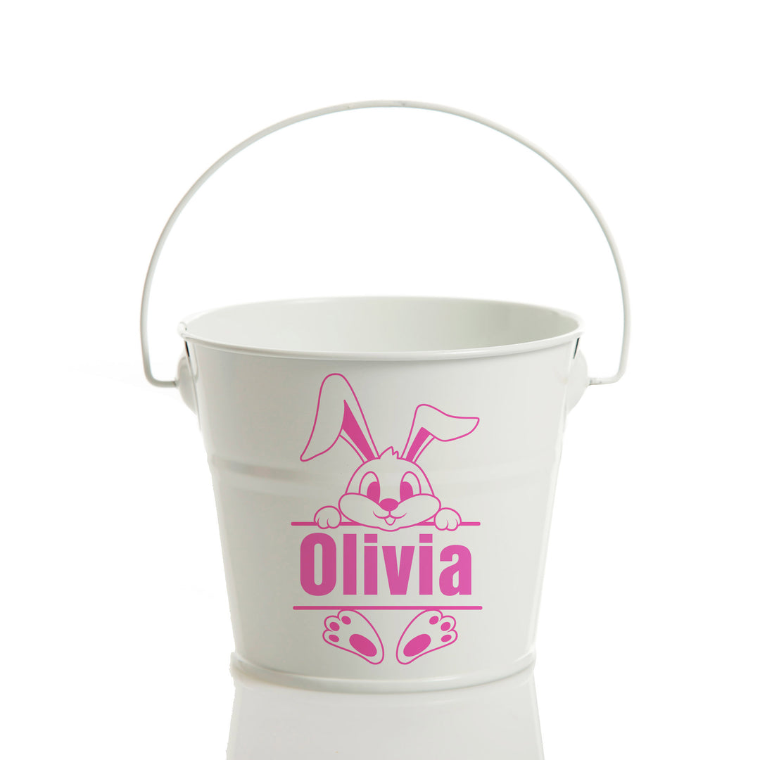 Personalised Easter Bucket - Peeking Bunny