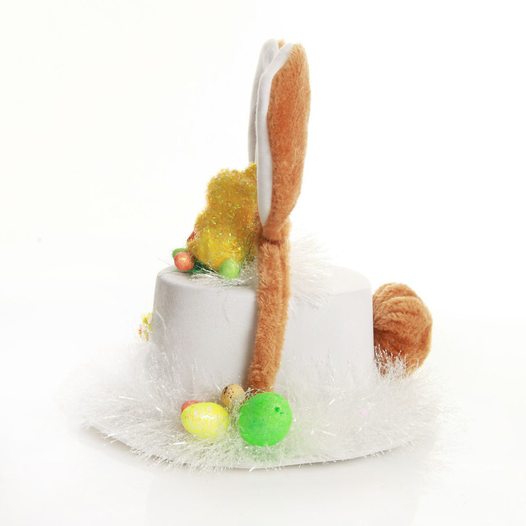 Personalised White Easter Bunny Top Hat