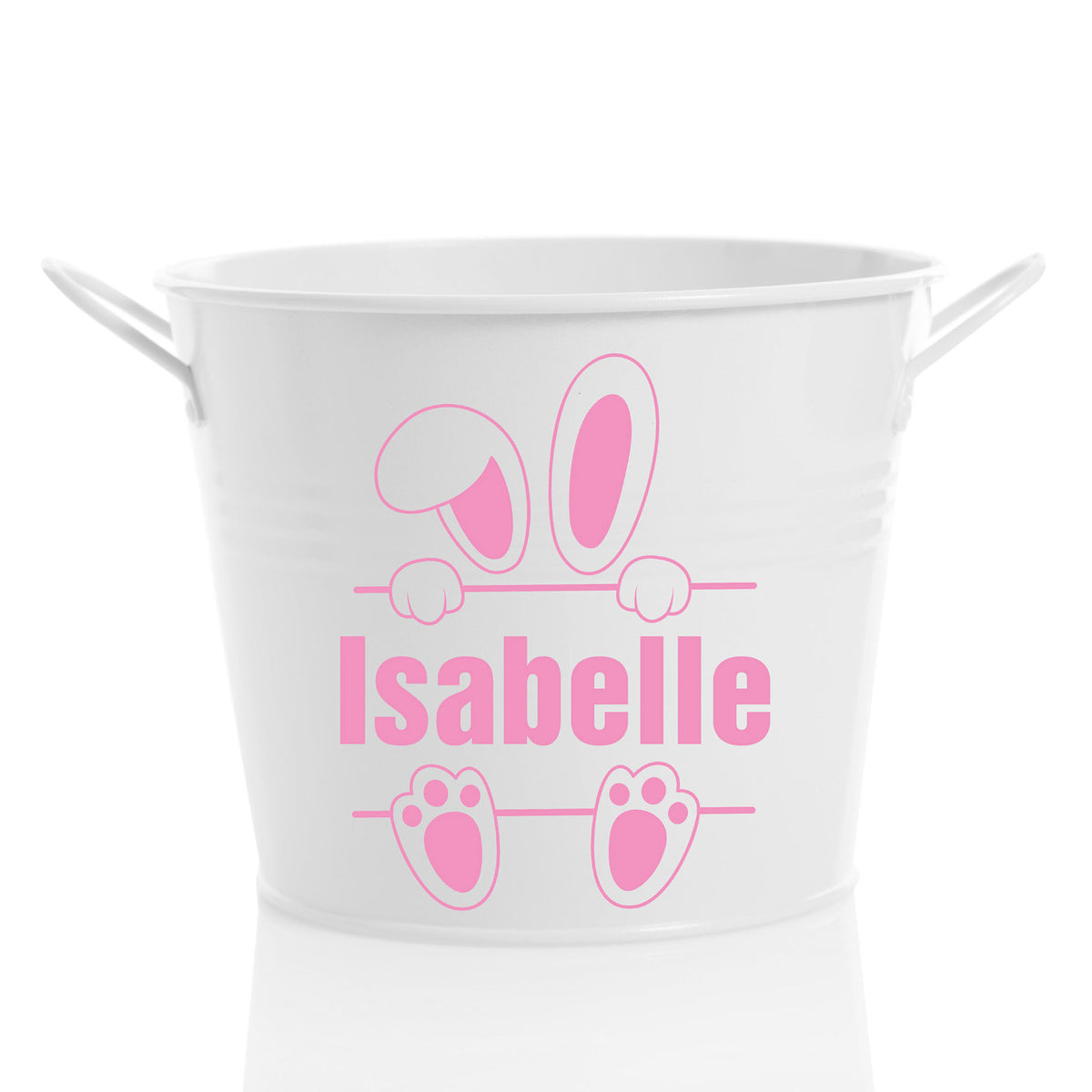 Personalised Easter Hamper Bucket - Hiding Bunny