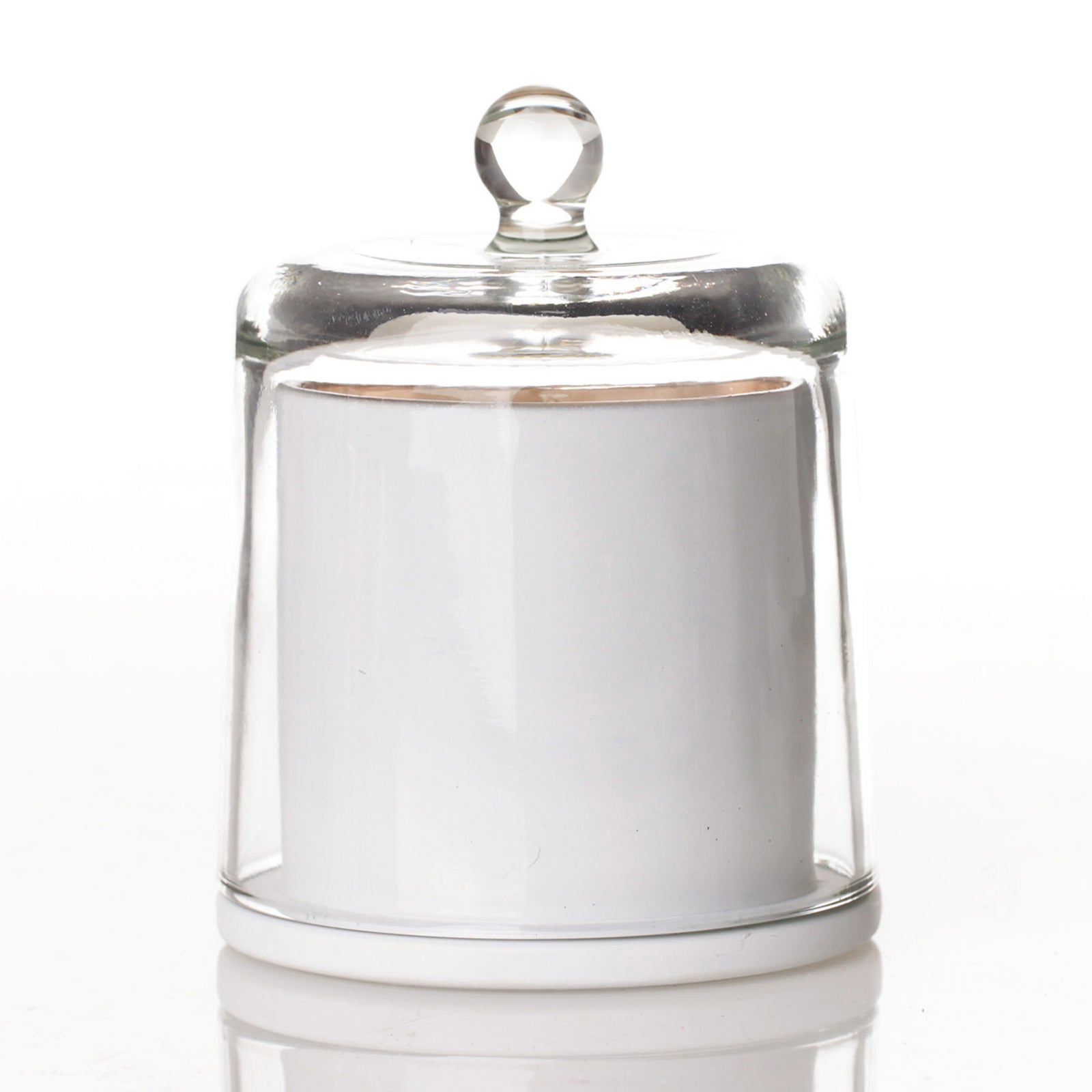 Personalised Love You To The Moon and Back White Soy Candle with Glass Cloche