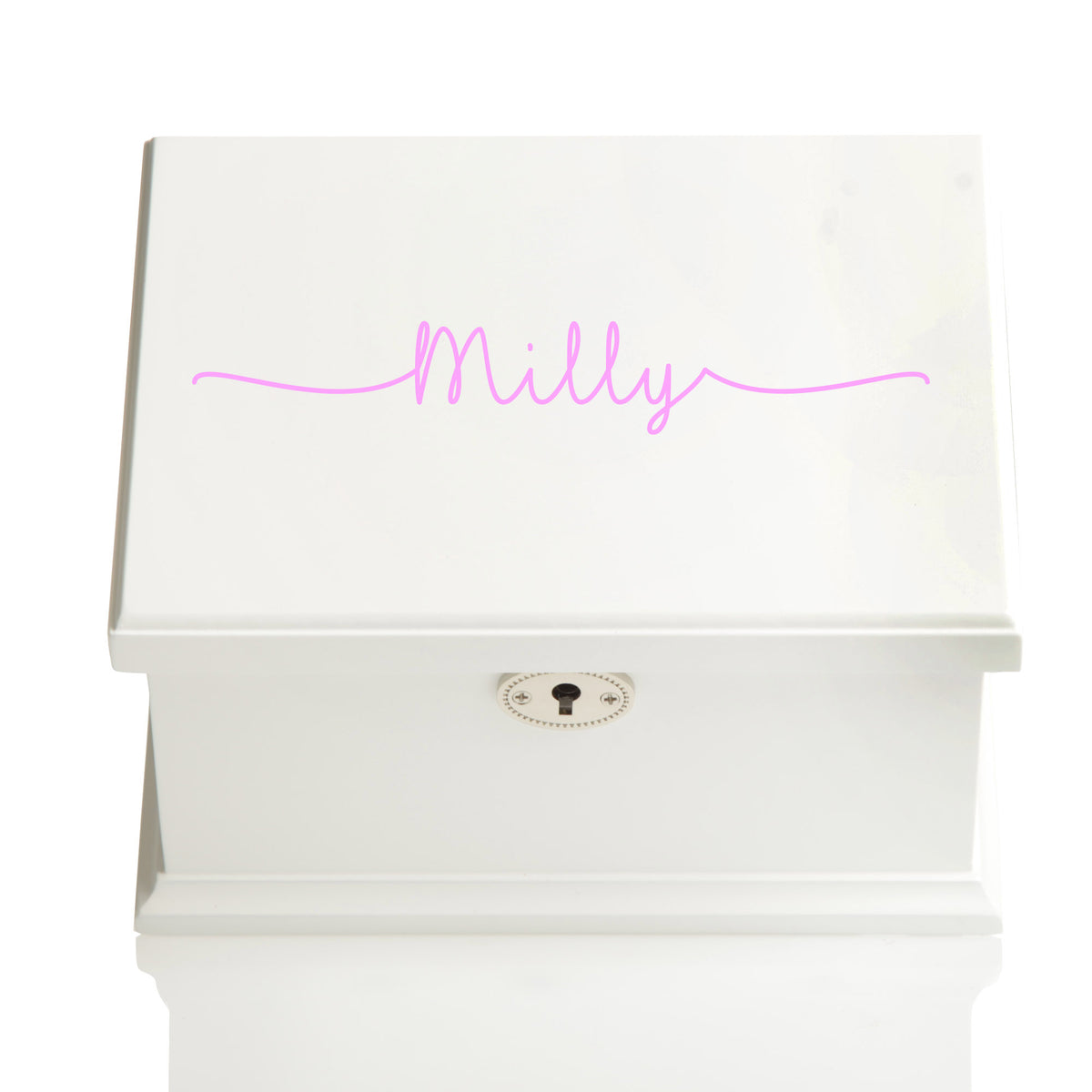 Personalised White Timber Ballerina Jewellery Music Box 