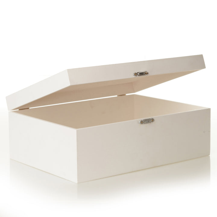 Personalised Gold Crown White Wood Keepsake Box