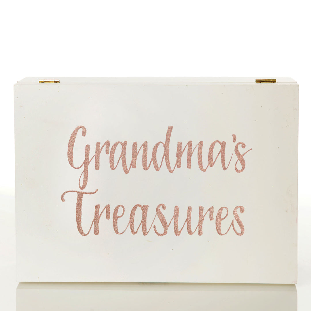 Personalised White Wood Keepsake Box Detail