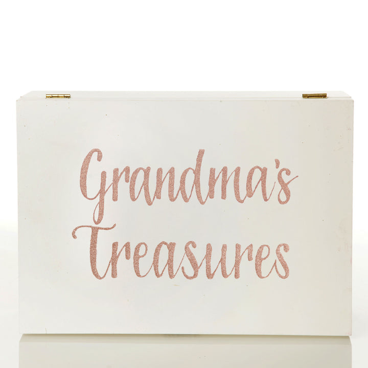 Personalised White Wood Keepsake Box Detail