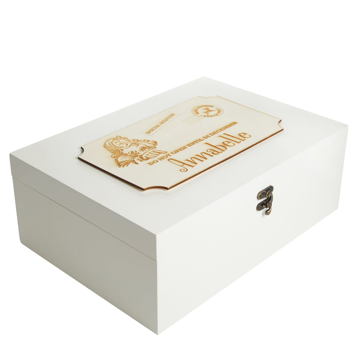 Personalised Wooden Christmas Eve Box with Express Delivery Plaque