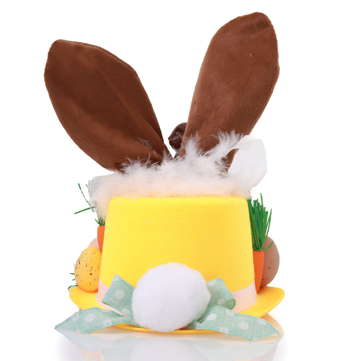 Personalised Yellow Chocolate Bunny Ears Top Hat