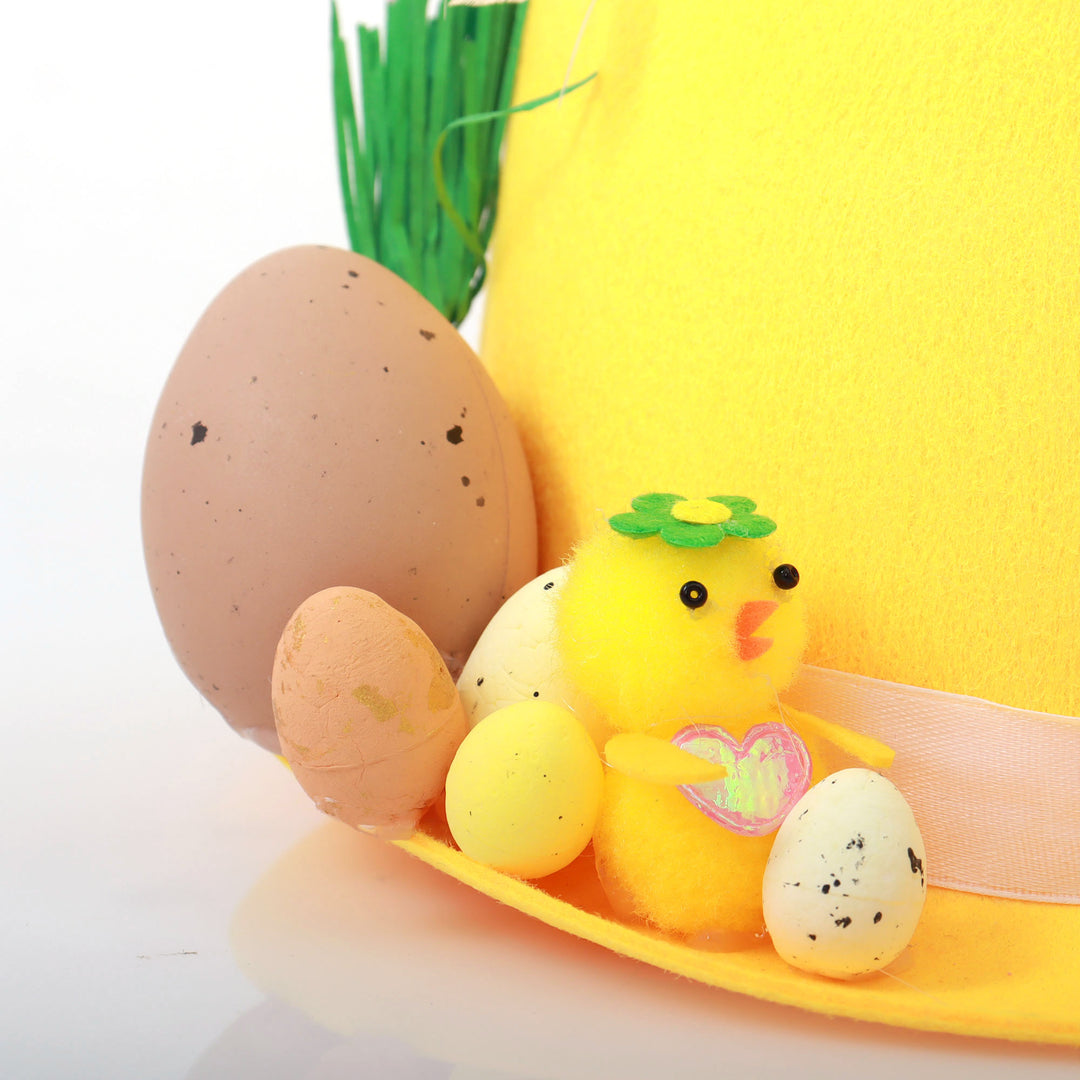 Personalised Yellow Chocolate Bunny Ears Top Hat