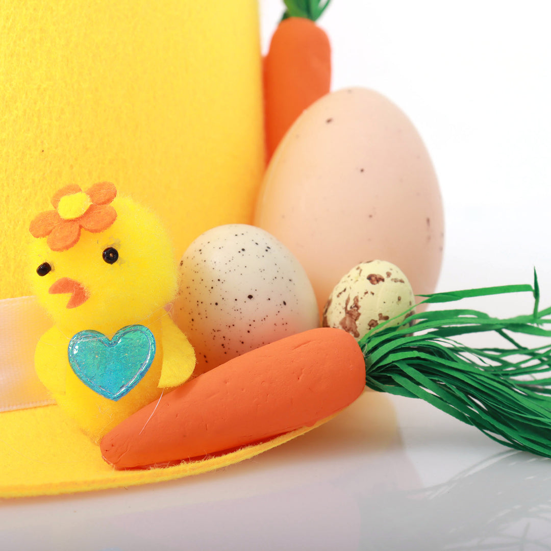 Personalised Yellow Chocolate Bunny Ears Top Hat