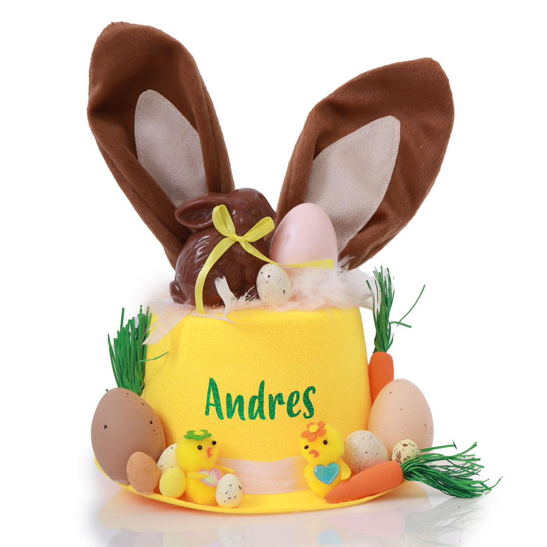 DIY Yellow Chocolate Bunny Easter Top Hat Kit