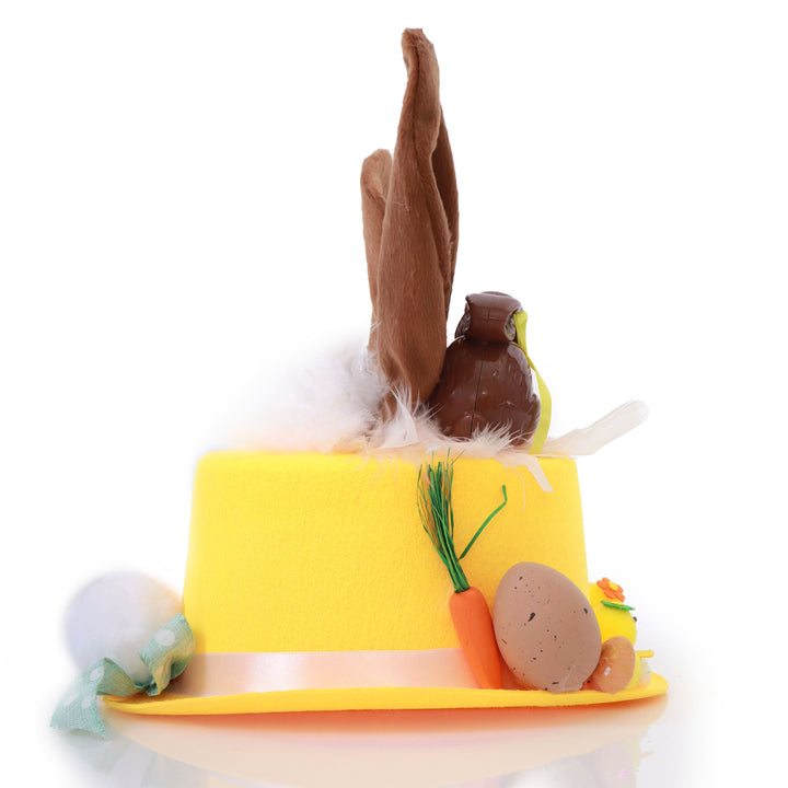 Personalised Yellow Chocolate Bunny Ears Top Hat